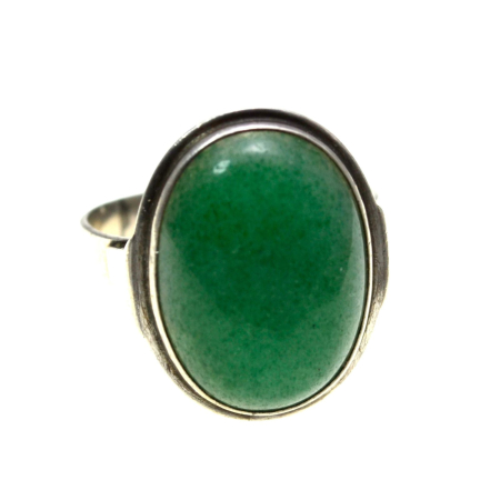 REDUCERI - Inel argint vintage, Aventurin natural, design minimalist A Vintage Collection