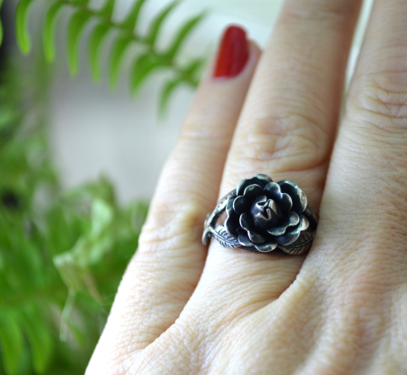 Inel argint vintage Biedermeier Rose A Vintage Collection [1]