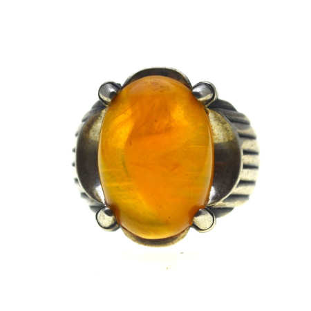 Inele argint - Inel argint vintage, chihlimbar baltic natural A Vintage Collection