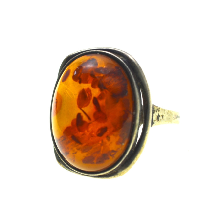 Inele argint - Inel argint vintage, chihlimbar natural, atelier german A Vintage Collection
