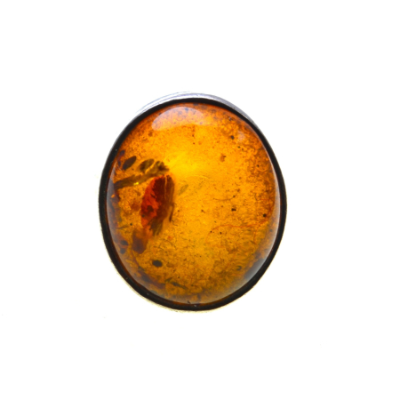 Inele argint - Inel argint vintage, chihlimbar natural, design geometric