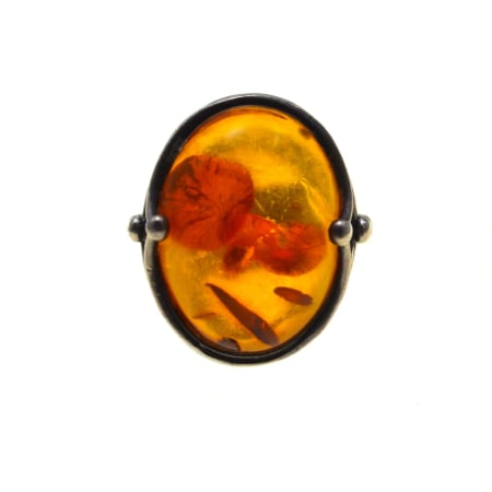 Inele argint - Inel argint vintage, chihlimbar natural Marea Baltica