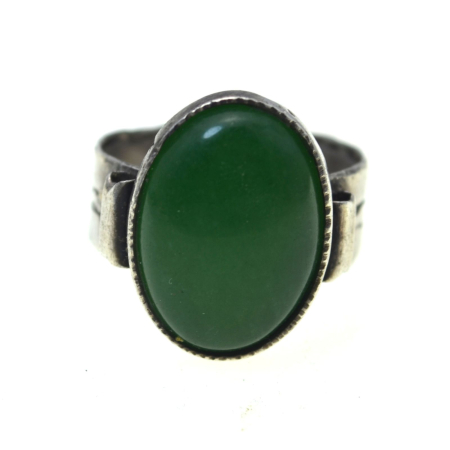 Inele argint - Inel argint vintage cu agat verde A Vintage Collection