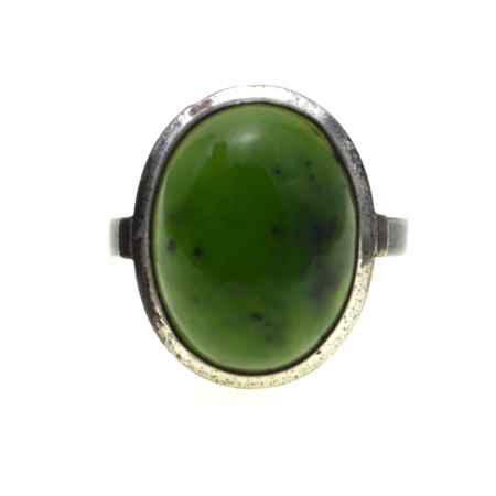 Inele argint - Inel argint vintage cu jad nefrit design scandinav A Vintage Collection
