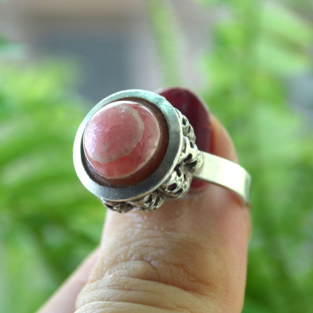 Inel argint vintage cu rodocrozit, atelier WGo A Vintage Collection [4]