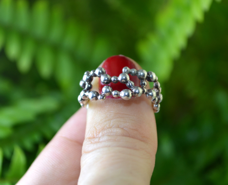 Inel argint vintage, design Molecule [2]