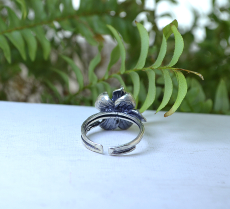 Inel argint vintage floral, granat A Vintage Collection [3]