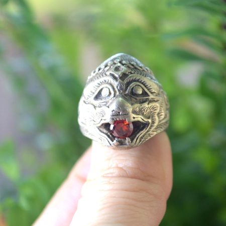 Inel argint vintage, Hanuman, Garnet Crystal A Vintage Collection [3]