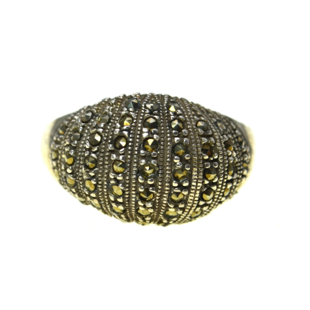 Inele argint - Inel argint vintage, marcasite, stil minimalist
