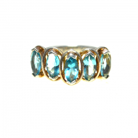 Inele argint - Inel argint vintage model Eternity Topaz Crystal CZ cubic zirconia