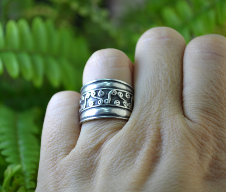 Inel argint vintage, model etnic Spirala vietii [2]
