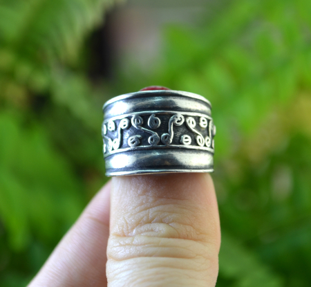 Inel argint vintage, model etnic Spirala vietii [3]
