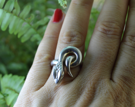 Inel argint vintage, model Snake, designer danez [2]