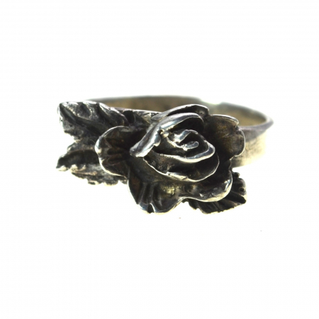 Inele argint - Inel argint vintage model rose trandafir Biedermeier Rose) atelier german