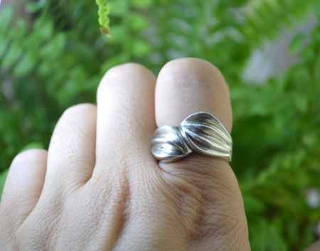 Inel argint vintage, model Waves, atelier mexican [2]