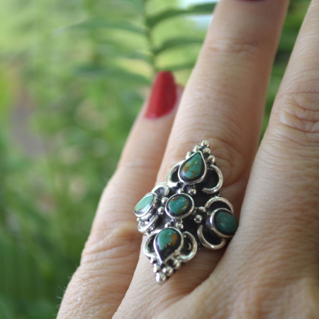 Inel argint vintage Navajo, turcoaze naturale A Vintage Collection [1]