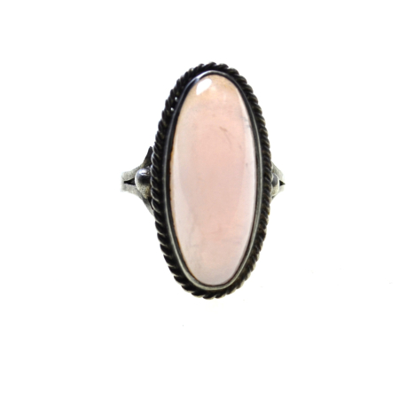 Inele argint - Inel argint vintage, Pink Quartz natural