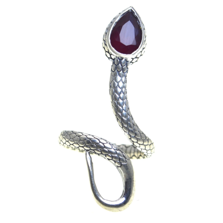 Inele argint - Inel argint vintage Snake, granat natural A Vintage Collection