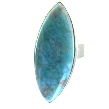 Inele argint - Inel argint vintage statement, Larimar natural A Vintage Collection