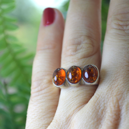 Inel argint vintage Trilogy, chihlimbare baltice A Vintage Collection [1]