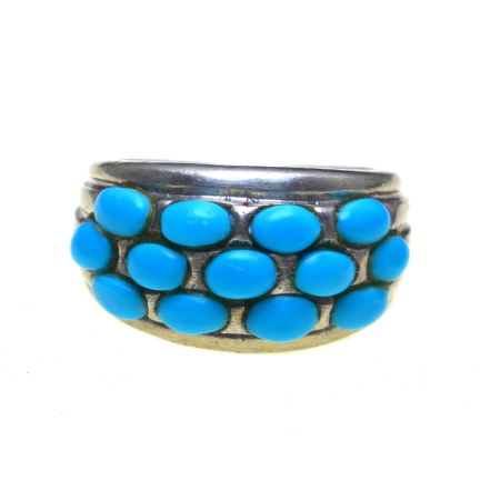 Inele argint - Inel argint vintage, turcoaze