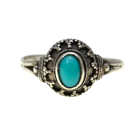 Inele argint - Inel din argint etnic vintage, turcoaz