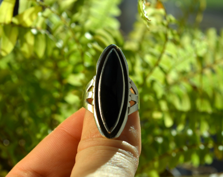 Inel din argint masiv Navajo, onix [3]