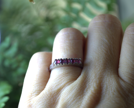 Inel Eternity argint vintage cu 5 rubine | A Vintage Collection [3]