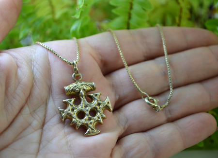 Lant argint aurit cu pandant viking Ciocanul lui Thor [1]