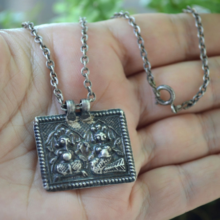 Lant argint cu amuleta indiana Lakshmi si Ganesha A Vintage Collection [1]