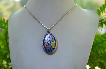 Lant argint cu medalion rusesc vechi, model Zolotniki [3]