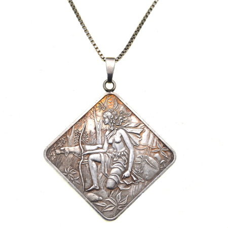 Lant argint cu pandant argint 999, Zeita vanatorii Diana [0]