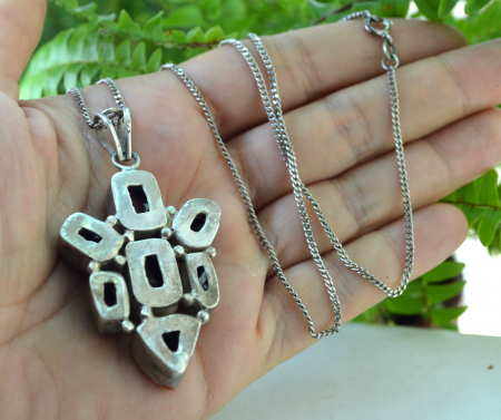 Lant argint cu pandant argint etnic himalayan [2]