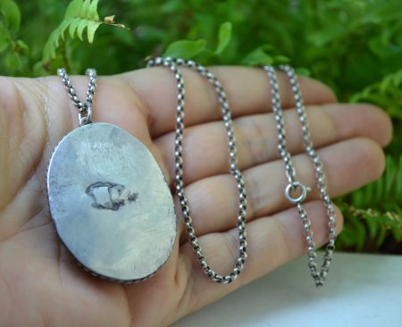 Lant argint cu pandant argint Piatra Lunii [2]