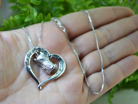 Lant argint cu pandant argint Pisicuta, semnat [2]