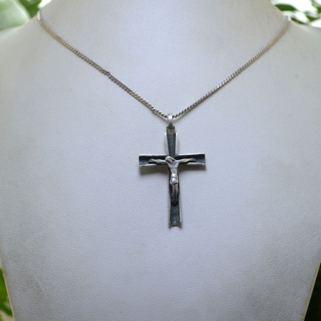 Lant argint cu pandant argint vintage, cruce crestina A Vintage Collection [3]