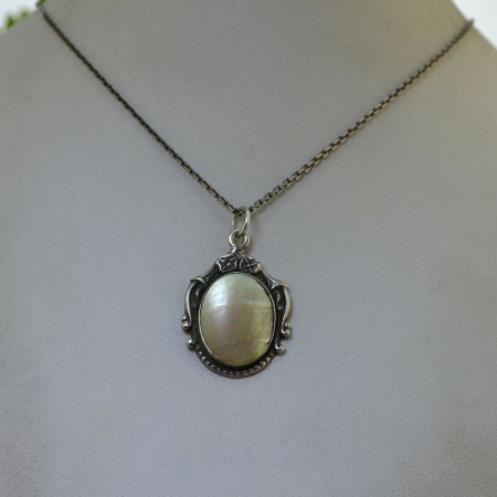 Lant argint cu pandant Art Deco, sidef A Vintage Collection [3]