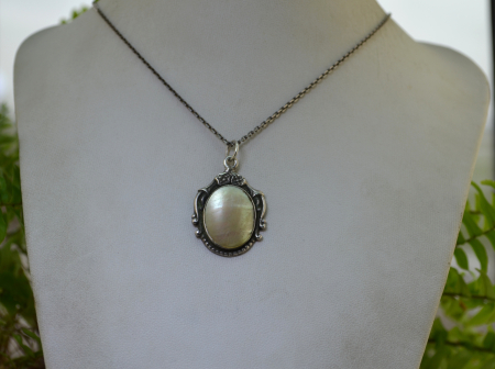 Lant argint cu pandant Art Deco, sidef A Vintage Collection [3]