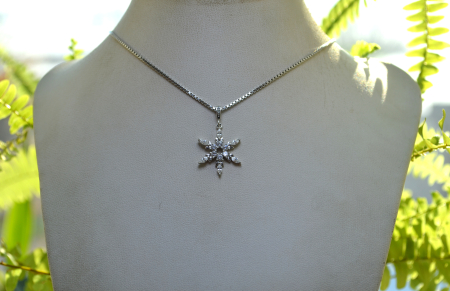 Lant argint cu pandant Fulg de nea vintage A Vintage Collection [3]