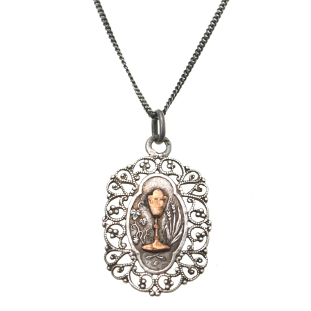 Coliere si lanturi argint - Lant argint cu pandant Potir Art Nouveau A Vintage Collection