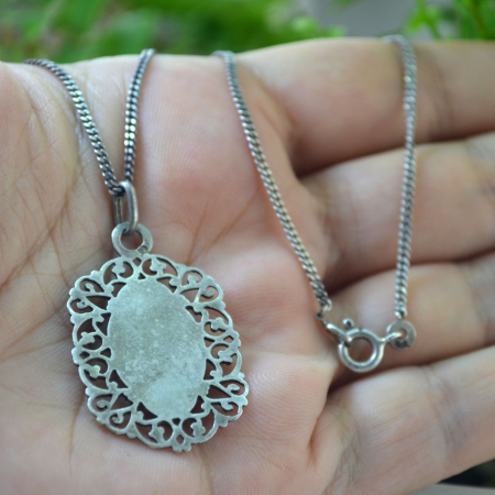 Lant argint cu pandant Potir Art Nouveau A Vintage Collection [2]