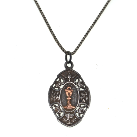 REDUCERI - Lant argint cu pandant Potir Art Nouveau A Vintage Collection