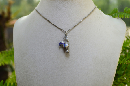 Lant argint cu pandant vintage Cocos de Barcelos [3]