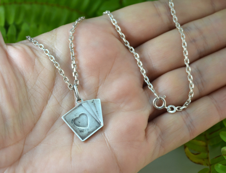 Lant argint cu pandant vintage, model careu de Asi [2]