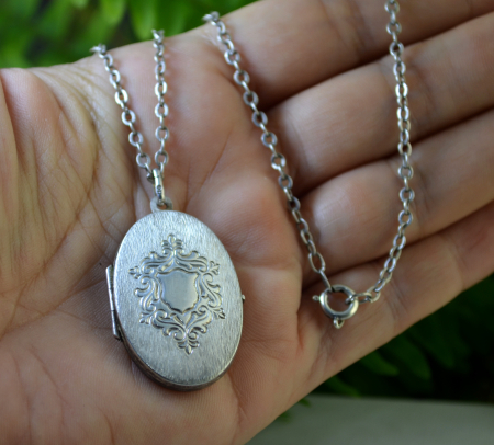 Lant argint cu pandantiv argint Foto locket [3]