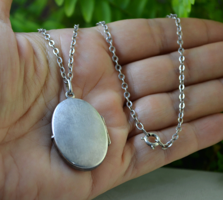 Lant argint cu pandantiv argint Foto locket [1]