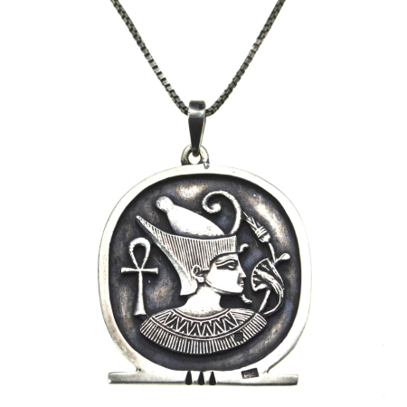 Coliere si lanturi argint - Lant argint cu pandantiv argint, model egiptean