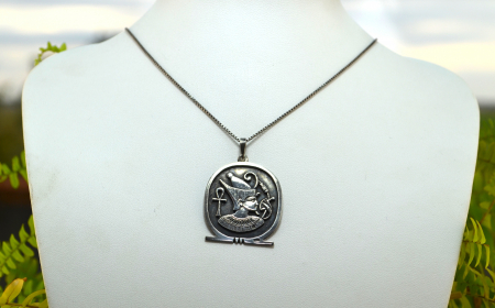 Lant argint cu pandantiv argint, model egiptean [3]