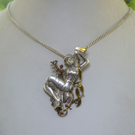 Lant argint cu pandantiv vintage, Dryada mitologica A Vintage Collection [3]