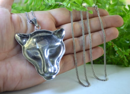 Lant argint lung pandant vintage Panthere [2]